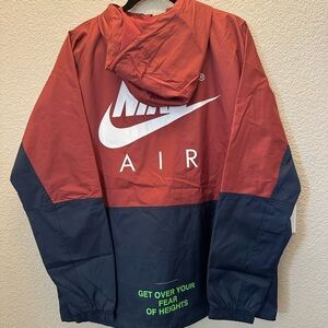Nike Air Men's Red and Navy Windbreaker